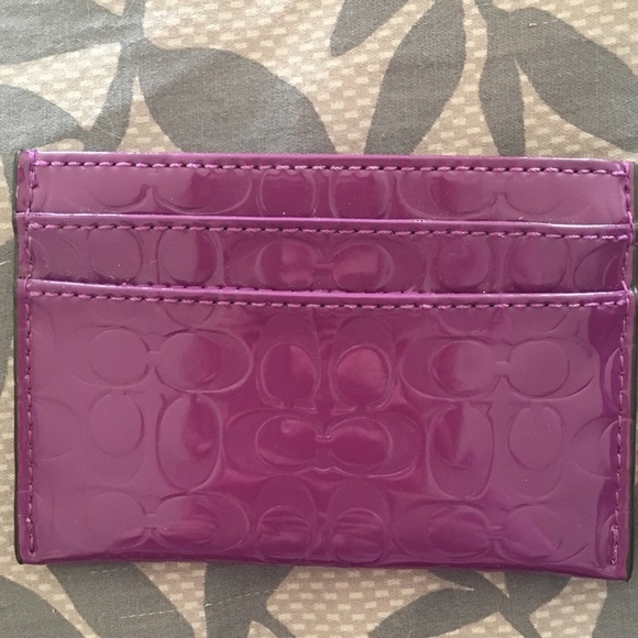 Coach Accessories - Coach card case- purple (iris)